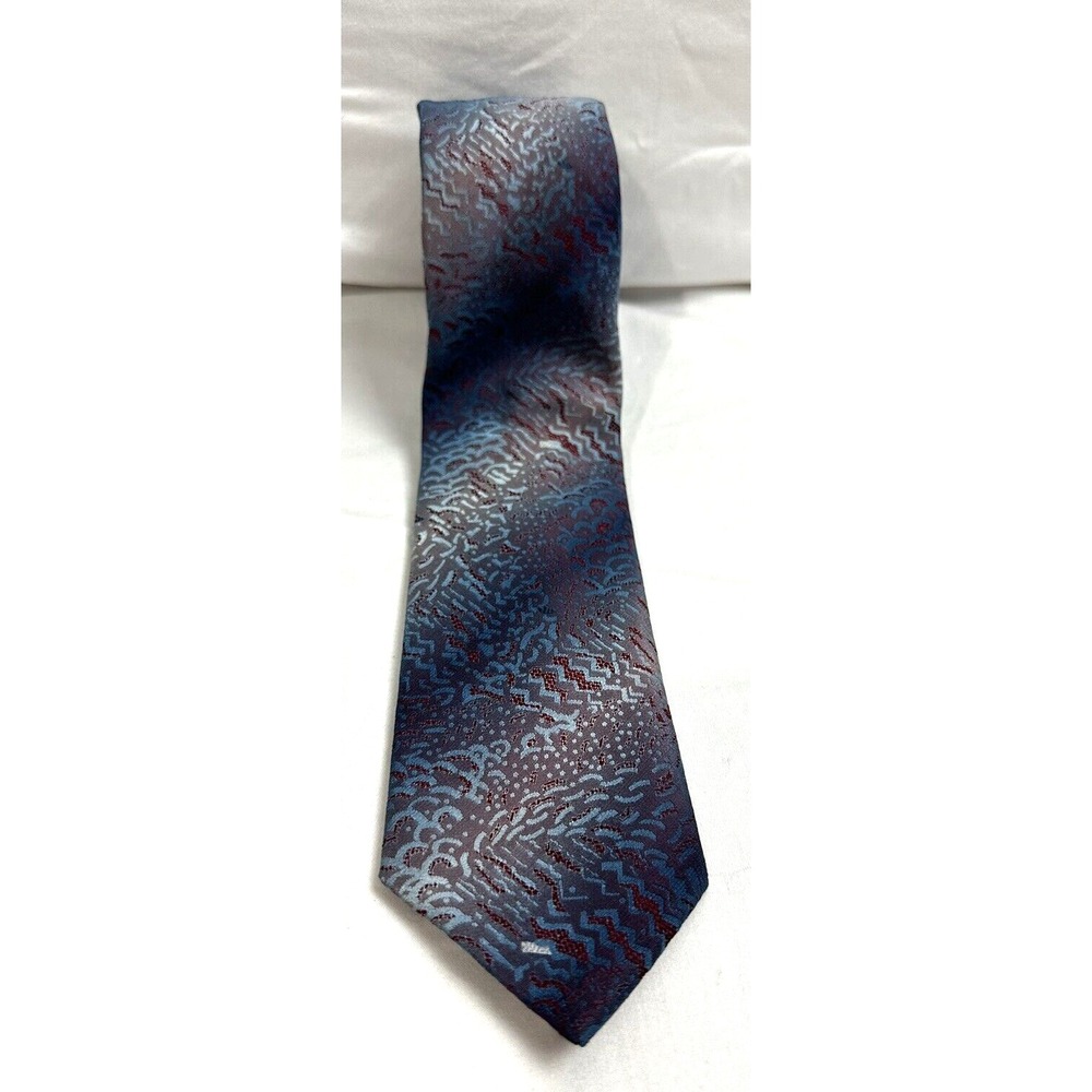 Gian Maxio Men's 100% Polyester geometric Multi Colored Texture Necktie 3W x‎ 56